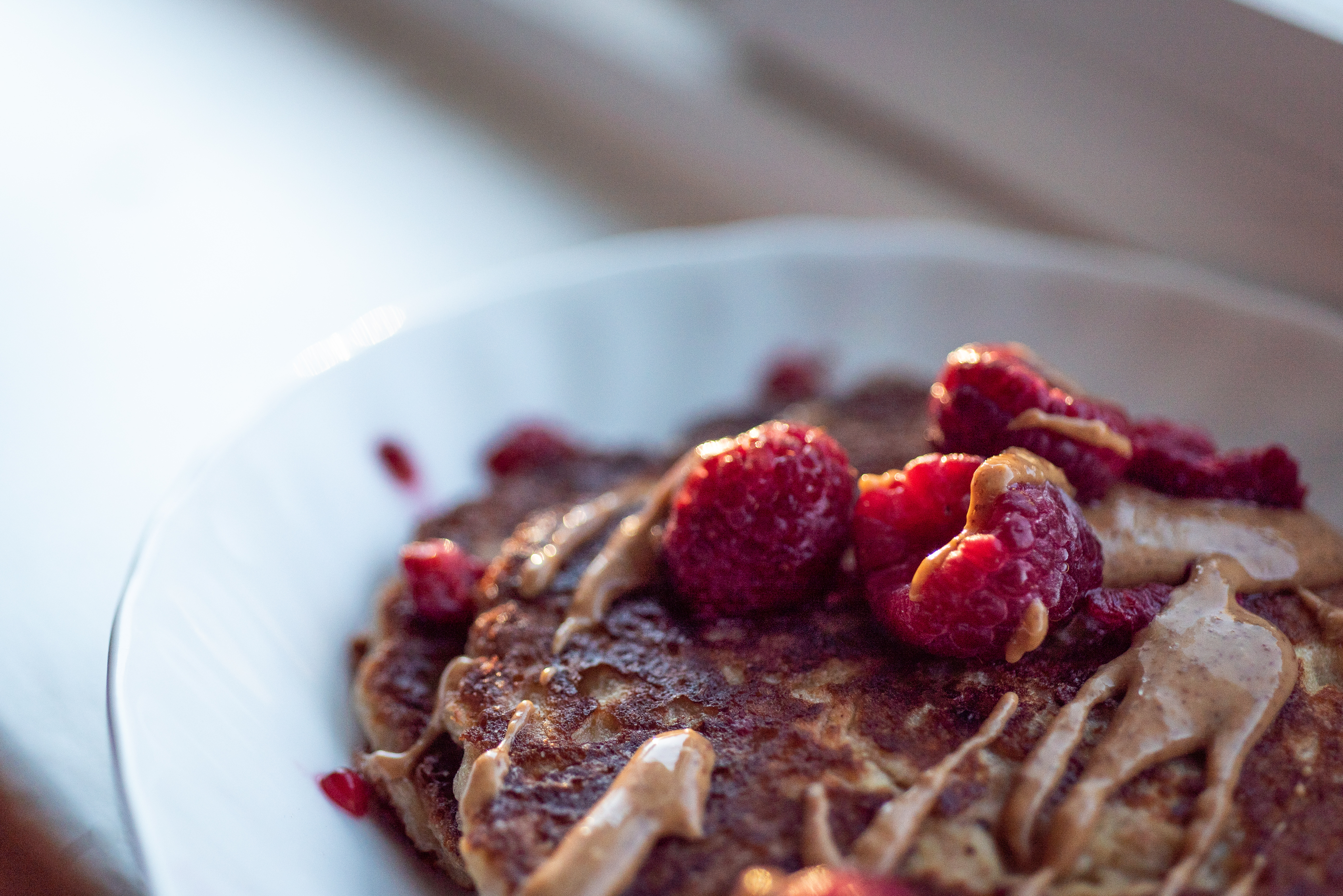 Low carb raspberry fontina hotcakes